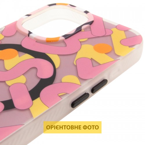TPU чехол Pastel Chaos с MagSafe для Apple iPhone 16 (6.1") Розовый