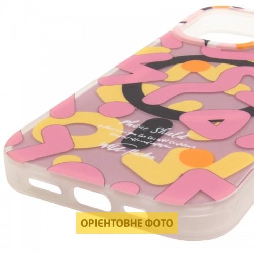 TPU чехол Pastel Chaos с MagSafe для Apple iPhone 16 (6.1") Розовый