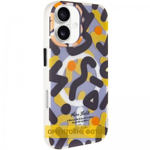 TPU чехол Pastel Chaos с MagSafe для Apple iPhone 16 (6.1") Черный