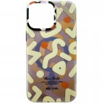 TPU чехол Pastel Chaos с MagSafe для Apple iPhone 16 Pro (6.3") Бежевый