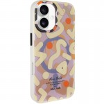 TPU чехол Pastel Chaos с MagSafe для Apple iPhone 17 (6.3") бежевый