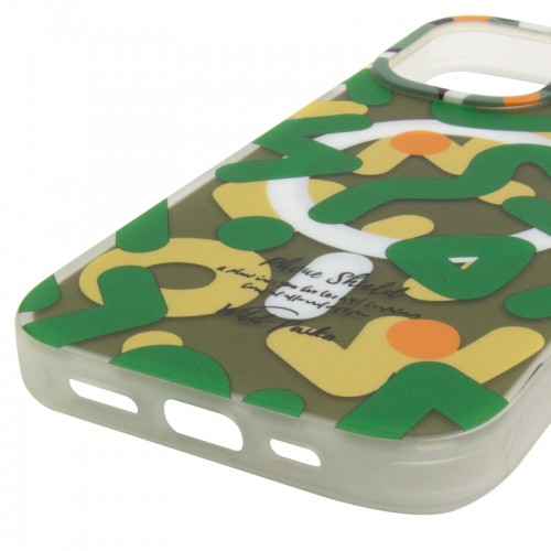 TPU чехол Pastel Chaos с MagSafe для Apple iPhone 17 (6.3") Green