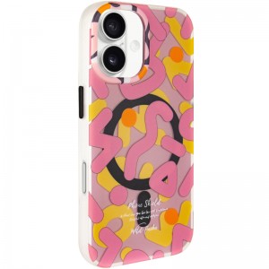 TPU чехол Pastel Chaos с MagSafe для Apple iPhone 17 (6.3") Розовый