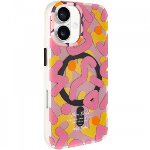 TPU чехол Pastel Chaos с MagSafe для Apple iPhone 17 (6.3") Розовый