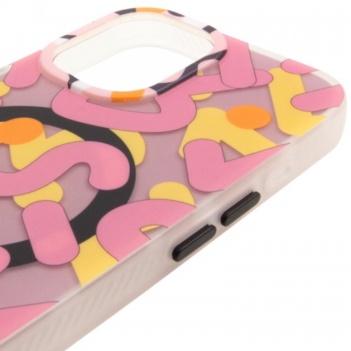 TPU чехол Pastel Chaos с MagSafe для Apple iPhone 17 (6.3") Розовый