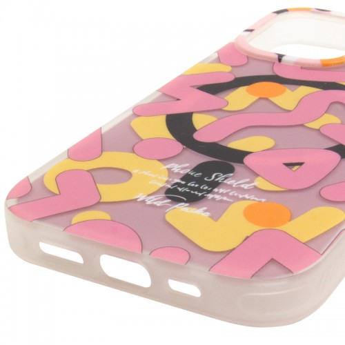 TPU чехол Pastel Chaos с MagSafe для Apple iPhone 17 (6.3") Розовый