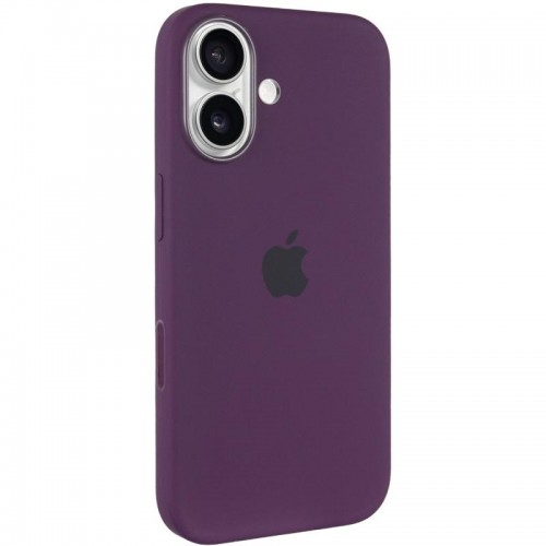 Чохол Silicone case (AAA) with Magsafe and Animation (button) для Apple iPhone 16 Plus (6.7") Plum