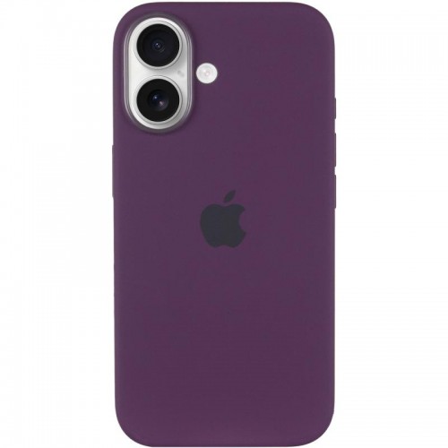 Чохол Silicone case (AAA) with Magsafe and Animation (button) для Apple iPhone 16 Plus (6.7") Plum