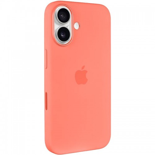 Чохол Silicone case (AAA) with Magsafe and Animation (button) для Apple iPhone 16 Plus (6.7") Tangerine