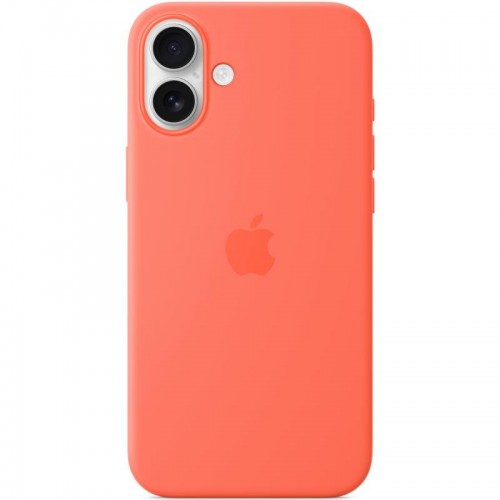 Чохол Silicone case (AAA) with Magsafe and Animation (button) для Apple iPhone 16 Plus (6.7") Tangerine