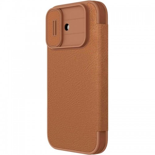 Шкіряний чохол-книжка Nillkin Qin Pro Camshield для Apple iPhone 17 (6.3") Brown