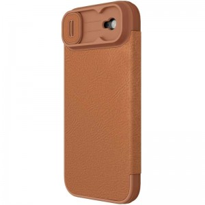 Шкіряний чохол-книжка Nillkin Qin Pro Camshield для Apple iPhone 17 Air (6.5") Brown