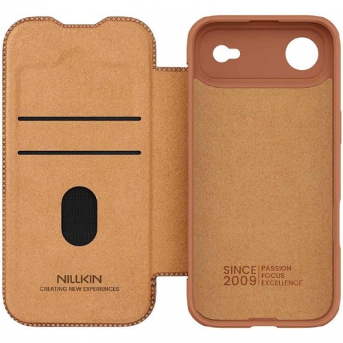 Шкіряний чохол-книжка Nillkin Qin Pro Camshield для Apple iPhone 17 Air (6.5") Brown