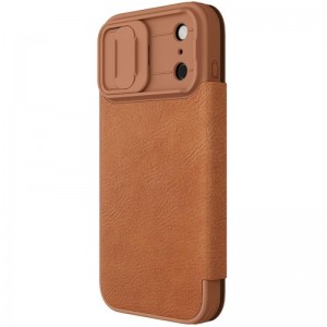 Шкіряний чохол-книжка Nillkin Qin Pro Camshield для Apple iPhone 17 Pro (6.3") Brown