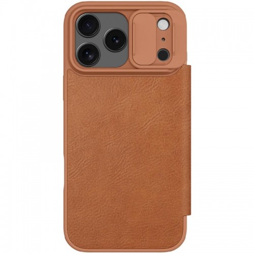 Шкіряний чохол-книжка Nillkin Qin Pro Camshield для Apple iPhone 17 Pro (6.3") Brown