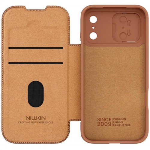 Шкіряний чохол-книжка Nillkin Qin Pro Camshield для Apple iPhone 17 Pro (6.3") Brown