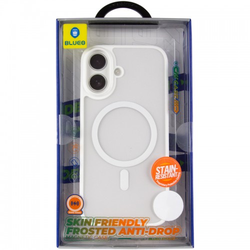 TPU+PC чохол Blueo Skin Friendly Frosted with MagSafe для Apple iPhone 17 (6.3") Білий