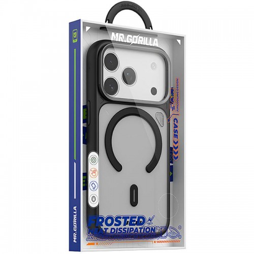 TPU+PC чехол Blueo Frosted Heat Dissipation Stand with MagSafe для Apple iPhone 17 Pro (6.3") Черный