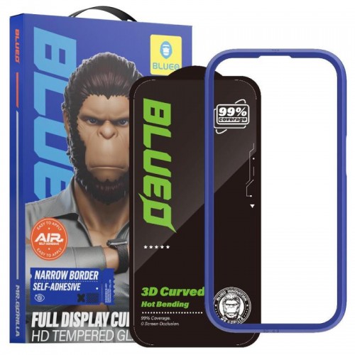 Захисне 3D скло Blueo Hot Bending New для Apple iPhone 15 Pro (6.1") Чорний