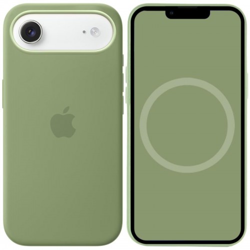 Чохол Silicone case (AAA) with Magsafe and Animation для Apple iPhone 17 Air (6.5") Light Moss