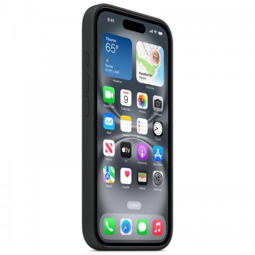 Чохол Silicone case (AAA) with Magsafe and Animation для Apple iPhone 17 (6.3") Black