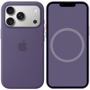 Чохол Silicone case (AAA) with Magsafe and Animation для Apple iPhone 17 Pro (6.3") Purple Fog