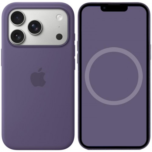 Чохол Silicone case (AAA) with Magsafe and Animation для Apple iPhone 17 Pro (6.3") Purple Fog