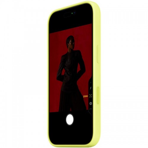 Чохол Silicone case (AAA) with Magsafe and Animation для Apple iPhone 17 Pro (6.3") Neon Yellow