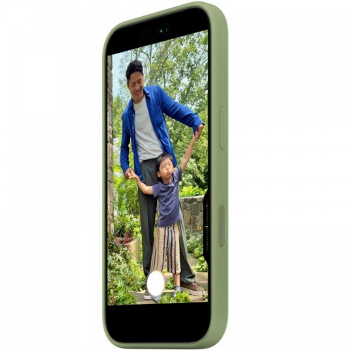 Чохол Silicone case (AAA) with Magsafe and Animation для Apple iPhone 17 Pro (6.3") Light Moss