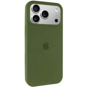 Чехол Silicone Case Full Protective (AA) для Apple iPhone 17 Pro (6.3") Зелёный / Dark Olive