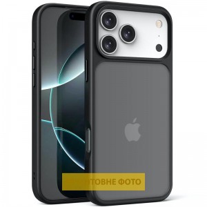 TPU+PC чехол Metal Buttons для Apple iPhone 17 (6.3") Чёрный / Black