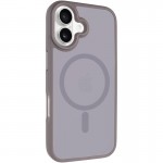 TPU+PC чехол Metal Buttons с MagSafe для Apple iPhone 17 (6.3") Серый / Grey