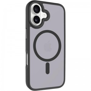 TPU+PC чохол Metal Buttons with MagSafe для Apple iPhone 17 (6.3") Чорний / Black