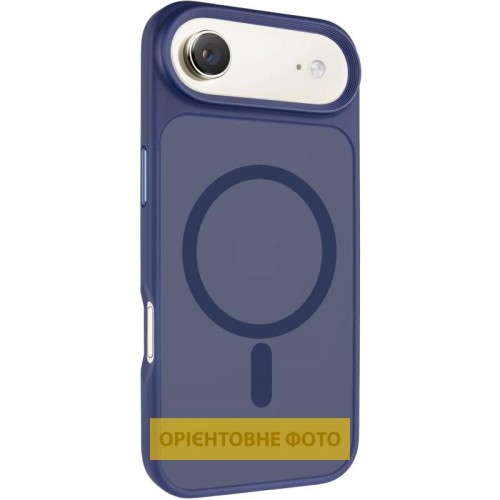 TPU+PC чехол Metal Buttons с MagSafe для Apple iPhone 17 Air (6.5") Синий / Navy Blue