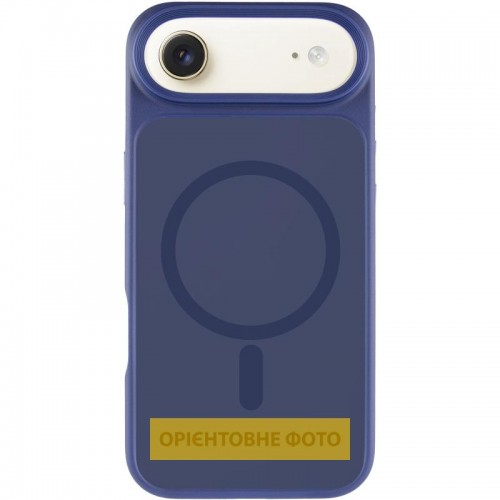 TPU+PC чехол Metal Buttons с MagSafe для Apple iPhone 17 Air (6.5") Синий / Navy Blue