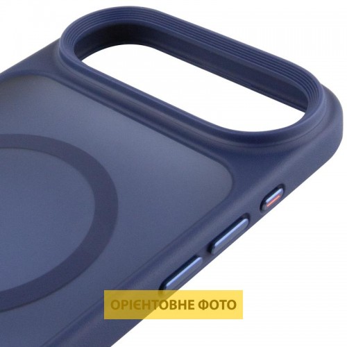 TPU+PC чехол Metal Buttons с MagSafe для Apple iPhone 17 Air (6.5") Синий / Navy Blue