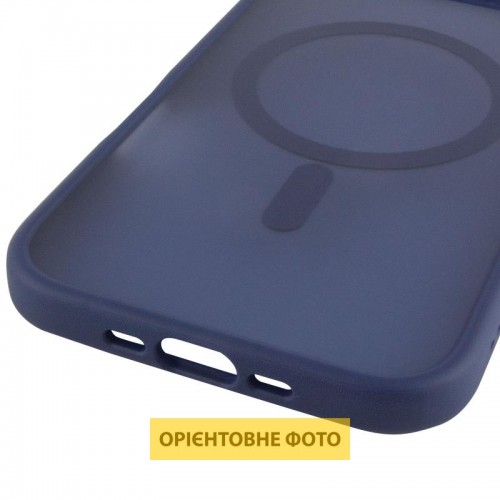 TPU+PC чехол Metal Buttons с MagSafe для Apple iPhone 17 Air (6.5") Синий / Navy Blue