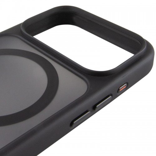TPU+PC чохол Metal Buttons with MagSafe для Apple iPhone 17 Pro (6.3") Чорний / Black