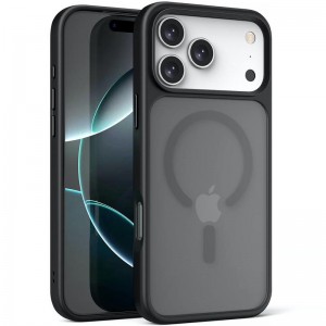 TPU+PC чохол Metal Buttons with MagSafe для Apple iPhone 17 Pro (6.3") Чорний / Black