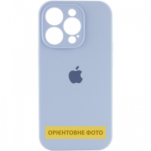 Чехол Silicone Case Full Camera Protective (AA) для Apple iPhone 17 Pro (6.3") Голубой / Lilac Blue