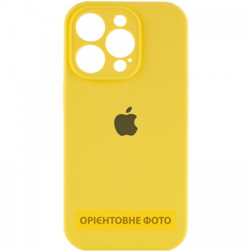 Чехол Silicone Case Full Camera Protective (AA) для Apple iPhone 17 Pro (6.3") Жёлтый / Yellow