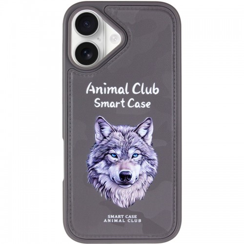 TPU+PC чохол Animal Club для Apple iPhone 16 (6.1") Titanium Gray