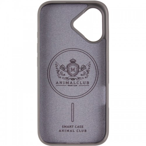 TPU+PC чохол Animal Club для Apple iPhone 16 (6.1") Titanium Gray