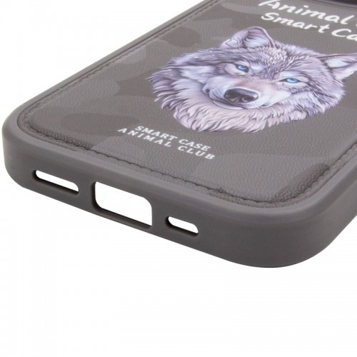 TPU+PC чохол Animal Club для Apple iPhone 16 (6.1") Titanium Gray
