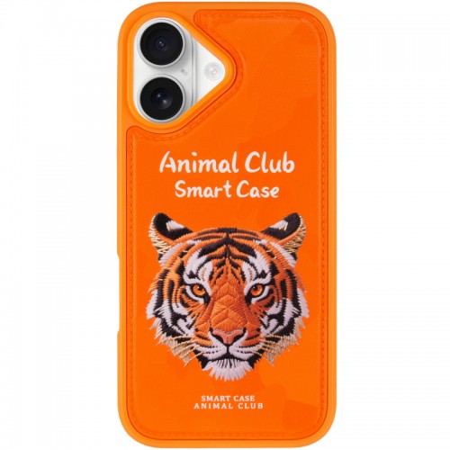TPU+PC чохол Animal Club для Apple iPhone 16 (6.1") Hermes Orange