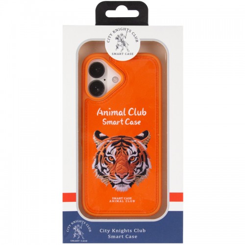 TPU+PC чохол Animal Club для Apple iPhone 16 (6.1") Hermes Orange