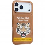 TPU+PC чохол Animal Club для Apple iPhone 16 Pro (6.3") Chocolate Brown