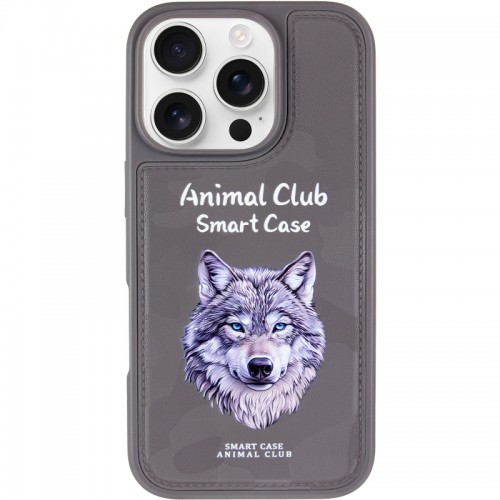 TPU+PC чохол Animal Club для Apple iPhone 16 Pro (6.3") Titanium Gray