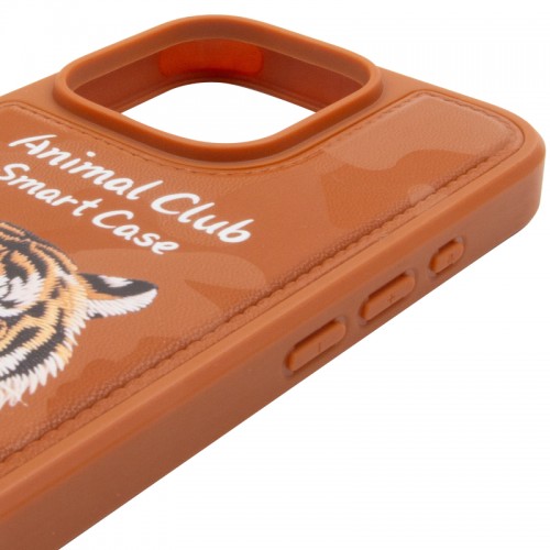 TPU+PC чохол Animal Club для Apple iPhone 16 Pro Max (6.9") Chocolate Brown