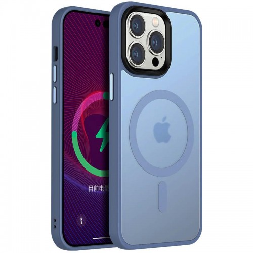 Чохол Ummi Colorful with MagSafe для Apple iPhone 14 Pro (6.1") Блакитний / Sierra Blue